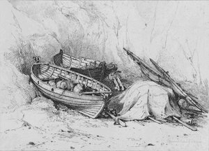 En la Playa de Cromer, c1828 de Edward William Cooke