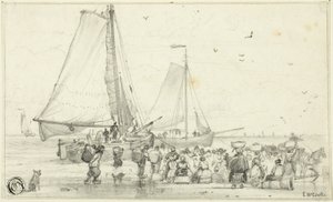 Llega la pesca de Edward William Cooke