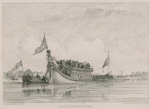 La barcaza del papelería, río Támesis, Londres de Edward William Cooke
