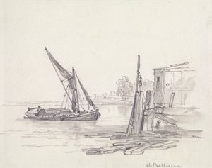 Vista del Támesis en Battersea de Edward William Cooke
