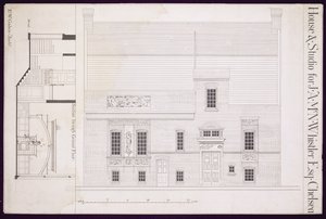 Diseño para casa y estudio para J.A.M. Whistler Esq, Chelsea, c.1877-78 de Edward William Godwin