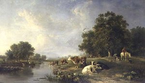 Paisaje con ganado de Edward Williams