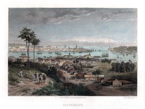 Valparaíso, Chile, 1840 de Edward Willmann