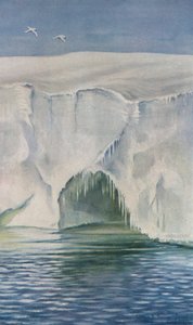 Cueva en la Barrera, Cabo Crozier, 4 de enero de 1911, 1913 de Charles Edward Wilson