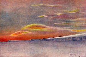 Nubes iridiscentes: Mirando al norte desde el Cabo Evans, 1911, 1913 de Charles Edward Wilson
