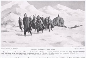 Severo cruza los Alpes