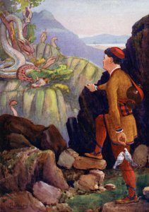 Encontró la Montaña Verde con las grandes serpientes de Edwin Arthur Norbury