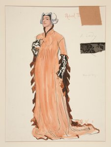 Una dama, boceto de vestuario para Henry Irving