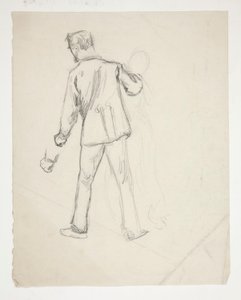 Una figura masculina y femenina de Edwin Austin Abbey