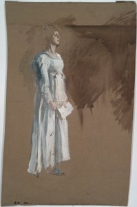 Una figura en traje clásico. de Edwin Austin Abbey