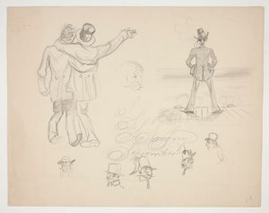 Estudios variados de figuras masculinas de Edwin Austin Abbey