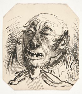 Caricatura de un hombre calvo de Edwin Austin Abbey