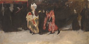 Estudio de composición, para Richard, duque de Gloucester, y Lady Anne de Edwin Austin Abbey