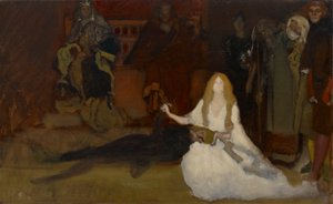 Estudio de composición, para La escena del juego en Hamlet, Acto III, Escena II