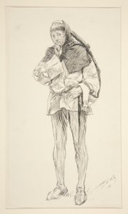 Costard, del Acto I, Escena i, Amor de Edwin Austin Abbey