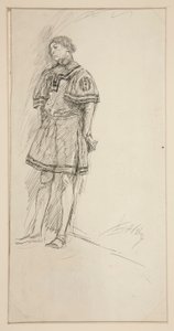 Estudio de vestuario para Dos caballeros de Verona (?) de Edwin Austin Abbey