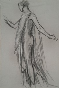 Estudio de figuras tempranas para de Edwin Austin Abbey