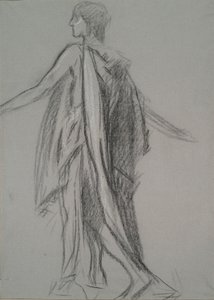 Estudio de figuras tempranas para de Edwin Austin Abbey