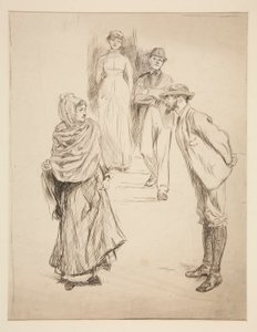 Figura Escena, estudio para de Edwin Austin Abbey