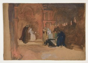 Figura escena. ¿Aldea? de Edwin Austin Abbey