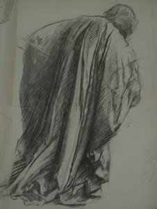 Figura estudio para Galahad en de Edwin Austin Abbey