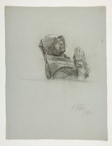 Estudio de figuras para el Rey Arturo de Edwin Austin Abbey