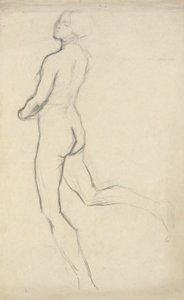 Estudio de figuras para The Hours (3 pm) - decoración mural en el edificio del Capitolio Estatal en Harrisburg, Pensilvania, 1902-1911 (completado por John Singer Sargent) de Edwin Austin Abbey