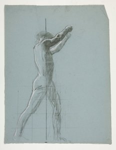 Estudio de figuras para El espíritu de Vulcano, el genio de los trabajadores del hierro y el acero, rotonda del capitolio, Harrisburg, Pensilvania