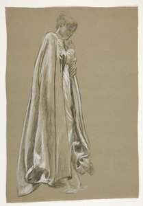 Estudio de figuras para la Infancia de Galahad (?), de La búsqueda del Santo Grial (una serie de 15 pinturas para la Biblioteca Pública de Boston, completada en 1901) de Edwin Austin Abbey