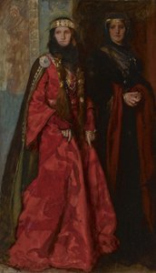 Goneril y Regan en Rey Lear Acto I Escena I, 1902 de Edwin Austin Abbey