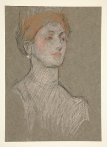 Cabeza de mujer, Coronación de Eduardo VII. de Edwin Austin Abbey