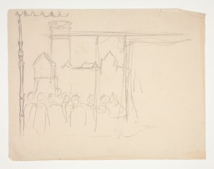 Isabella y el duque (estudio para .1108), de Medida por medida de Edwin Austin Abbey