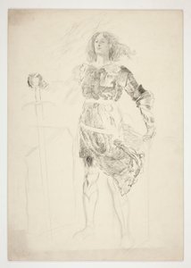 La Pucelle (estudio para .1181) - Acto III, Escena II, Rey Enrique VI (Parte I) de Edwin Austin Abbey