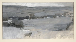 Paisaje con vaca en primer plano