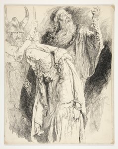 Lear con Cordelia muerta en sus brazos, Acto V, Escena III, El Rey Lear de Edwin Austin Abbey