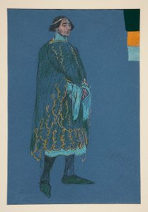 Estudio misceláneo, boceto de vestuario para Henry Irving de Edwin Austin Abbey