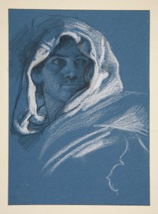 retrato, de, un, encapuchado, joven de Edwin Austin Abbey