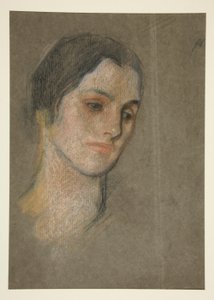 Retrato de una mujer no identificada de Edwin Austin Abbey