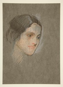 Retrato de una mujer no identificada de Edwin Austin Abbey