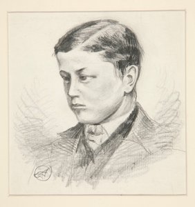 Retrato de un joven no identificado de Edwin Austin Abbey