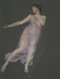 Posiblemente un estudio para figura de 5 pm para de Edwin Austin Abbey