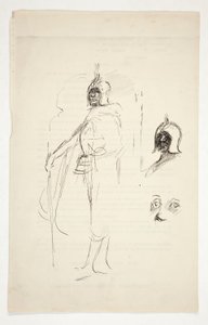 Estudio preliminar para Otelo (?) de Edwin Austin Abbey