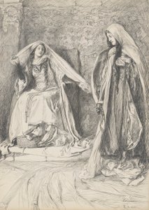 Rebecca y Rowena, ilustración para Ivanhoe de Edwin Austin Abbey