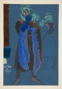 Six Piers of Exton, boceto de vestuario para Henry Irving de Edwin Austin Abbey