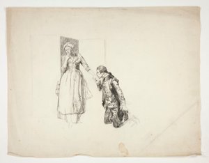 Boceto para Oliver Goldsmith de Edwin Austin Abbey