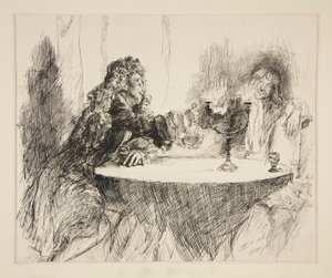 Boceto para El noble patrón de Edwin Austin Abbey