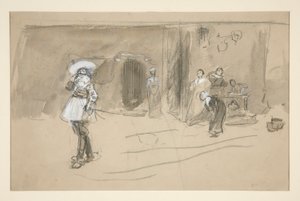 Boceto para una ilustración de Selecciones de la poesía de Robert Herrick (libro publicado por Harper en 1882, publicado anteriormente en Harper