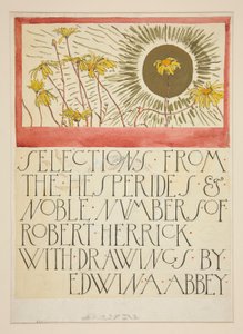 Boceto para una ilustración de Selecciones de la poesía de Robert Herrick (libro publicado por Harper en 1882, publicado anteriormente en Harper