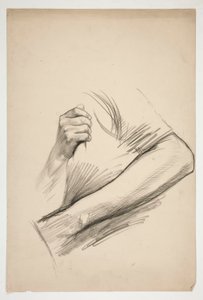 Bosquejo de un torso superior de Edwin Austin Abbey