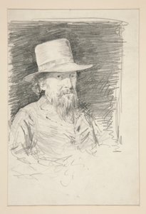 Estudio para el general Meade: boceto para el mural del edificio del capitolio estatal en Harrisburg, Pensilvania, 1902-1911 (completado por John Singer Sargent) de Edwin Austin Abbey